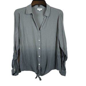 J.Jill Women Long Sleeve Button-Down Shirt Size S